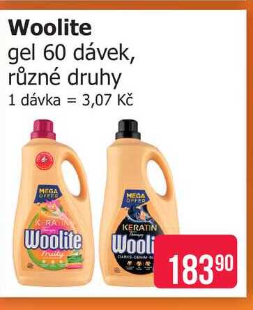 Woolite gel 60 dávek, různé druhy