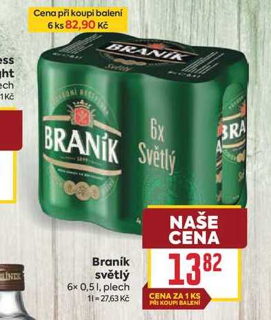Braník světlý 6x 0,51, plech