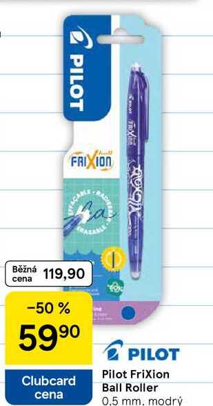 Pilot Frixion Ball Roller 0,5 mm, modrý