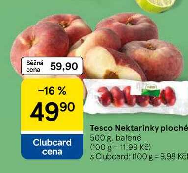Tesco Nektarinky ploché, 500 g 