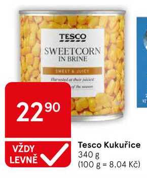 Tesco Kukuřice, 340 g  