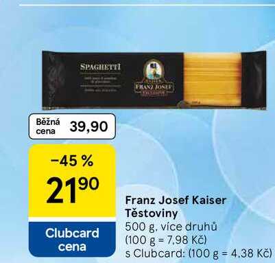 Franz Josef Kaiser Těstoviny, 500 g, více druhů 
