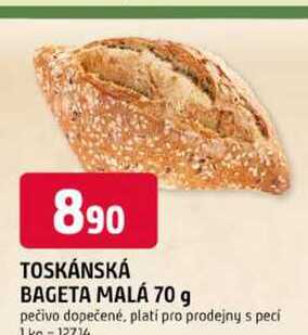 TOSKÁNSKÁ BAGETA MALÁ 70 g 