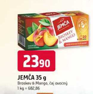 JEMČA 35 g Broskev & Mango, čaj ovocný