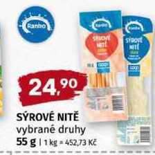 RANKO SÝROVÉ NITĚ vybrané druhy 55 g