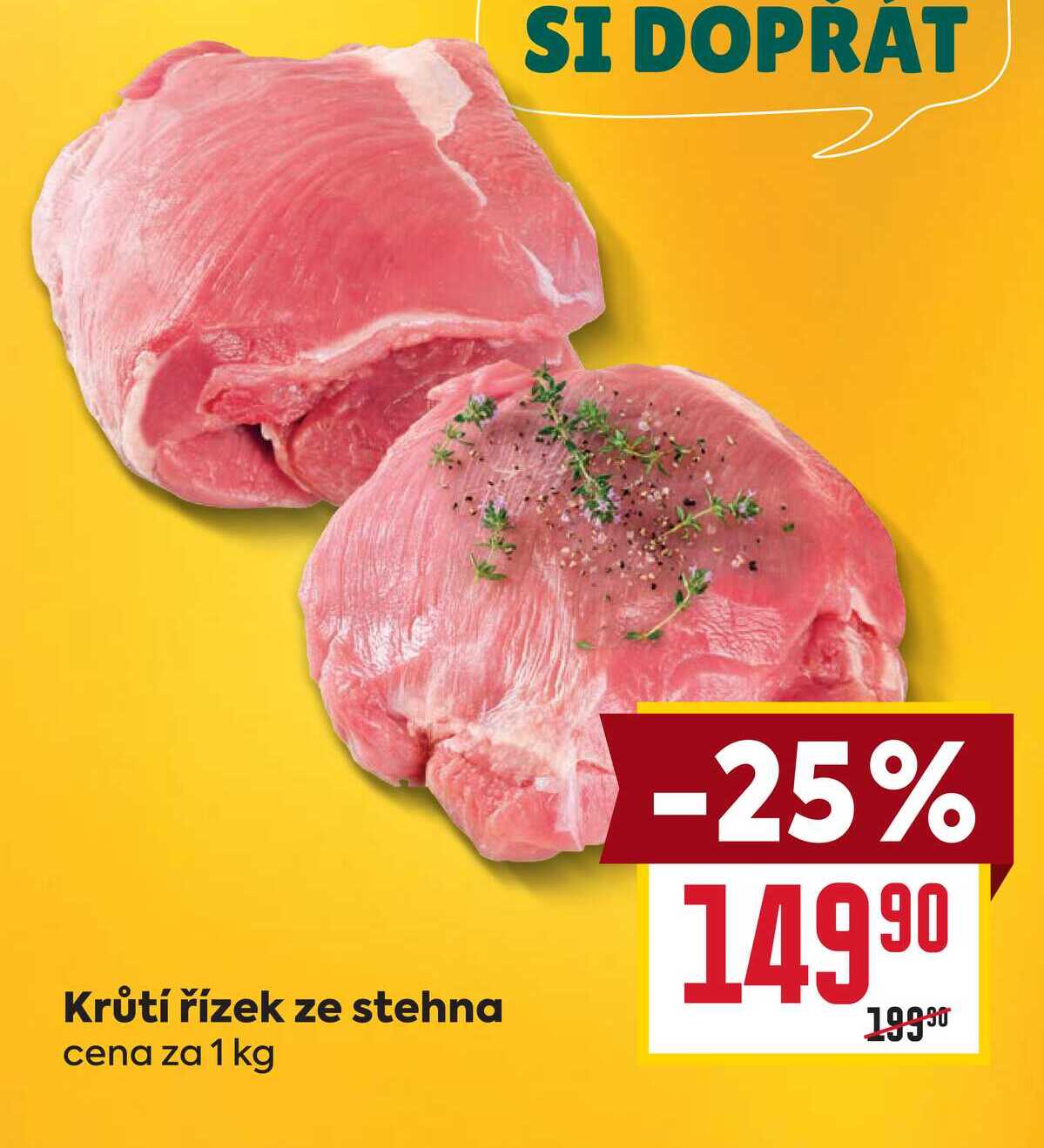 Krůtí řízek ze stehna cena za 1 kg 