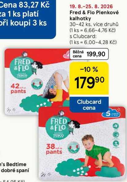 Fred & Flo Plenkové kalhotky, 30-42 ks, více druhů