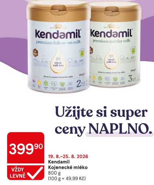 Kendamil Kojenecké mléko, 800 g