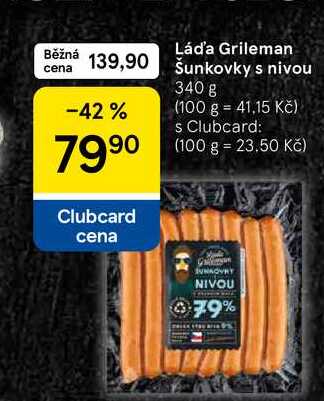Láďa Grileman šunkovky s nivou, 340 g