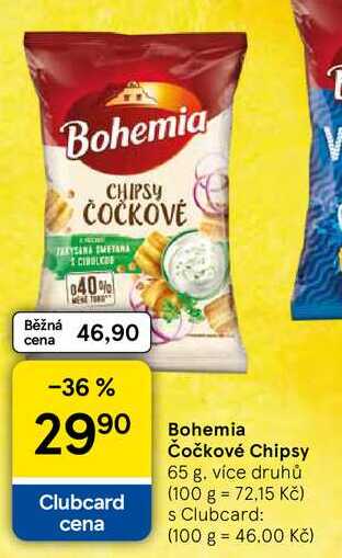 Bohemia Čočkové Chipsy, 65 g