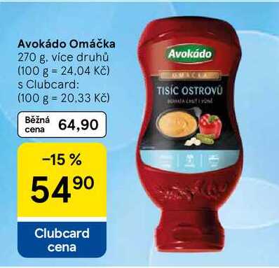 Avokádo Omáčka, 270 g, více druhů  
