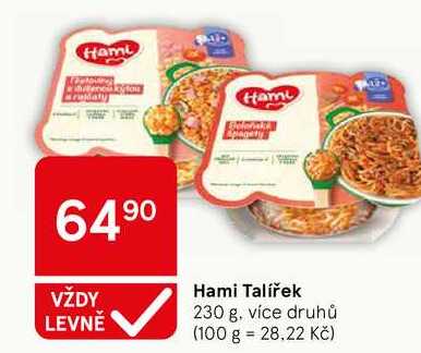 Hami Talířek, 230 g, více druhů 