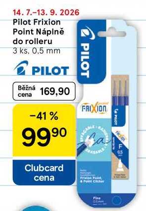 Pilot Frixion Point Náplně do rolleru 3 ks, 0,5 mm