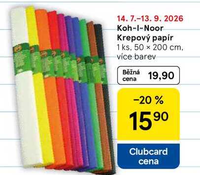 Koh-I-Noor Krepový papír 1 ks, 50 x 200 cm. více barev