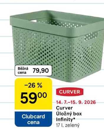 Curver Úložný box Infinity, 17 I, zelený