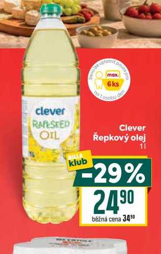 Clever Řepkový olej 1l