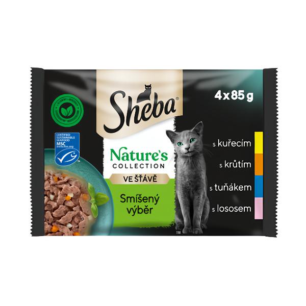 Sheba Nature's collection kapsičky smíšený výběr ve šťávě pro dospělé kočky