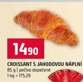 CROISSANT S JAHODOVOU NÁPLNÍ 85 g pečivo dopečené 