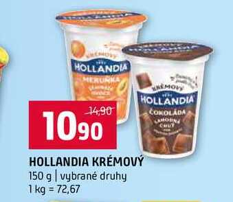 HOLLANDIA KRÉMOVÝ 150 g vybrané druhy