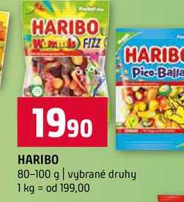 HARIBO 80-100 g vybrané druhy