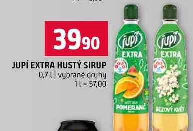 JUPÍ EXTRA HUSTÝ SIRUP 0,7l vybrané druhy