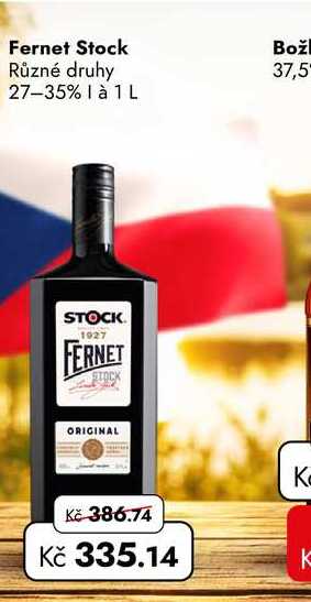 Fernet Stock Různé druhy 27–35% à 1 L