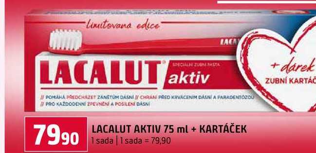 LACALUT AKTIV 75 ml + KARTÁČEK 