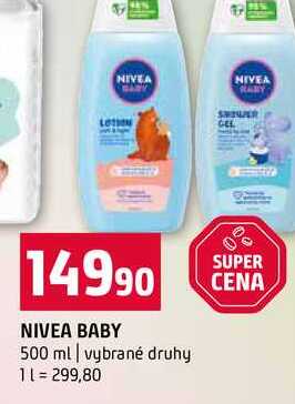 NIVEA BABY 500 ml vybrané druhy
