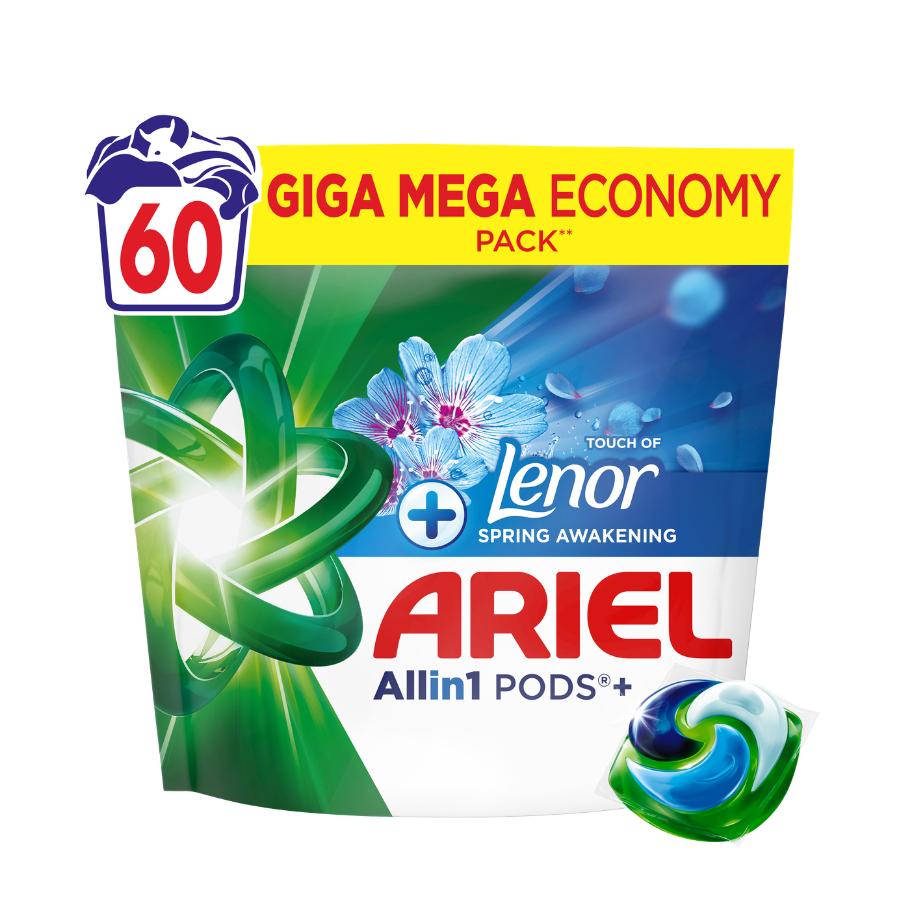 Ariel Touch of Lenor Spring Awakening Allin1 kapsle na praní 60 ks