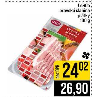 Le&Co oravská slanina plátky 100 g