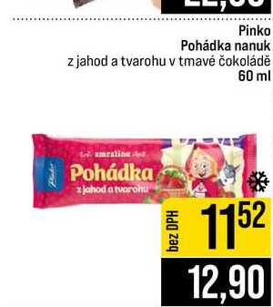 Pinko Pohádka nanuk z jahod a tvarohu v tmavé čokoládě 60 ml 