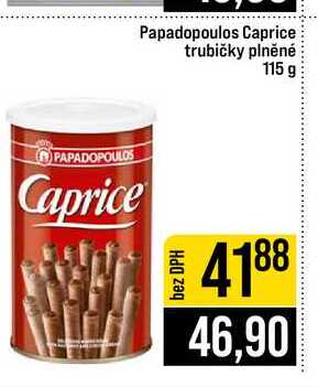 Papadopoulos Caprice trubičky plněné 115 g