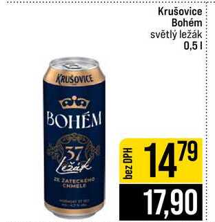 Krušovice Bohém světlý ležák 0,5l