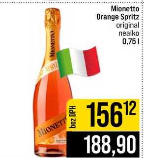 Mionetto Orange Spritz original nealko 0,75l
