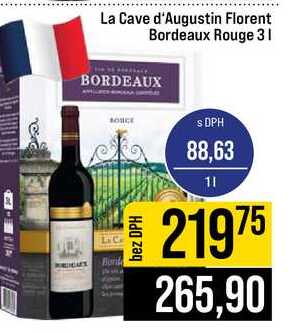 La Cave d'Augustin Florent Bordeaux Rouge 3l