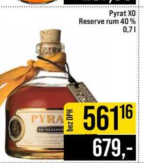 Pyrat XO Reserve rum 40% 0,7l