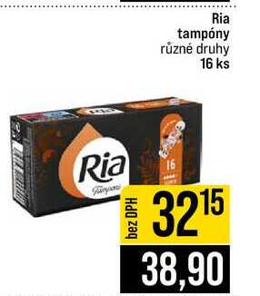 Ria tampóny různé druhy 16 ks