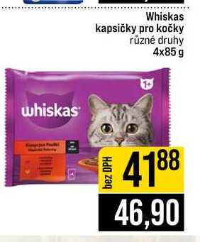 Whiskas kapsičky pro kočky různé druhy 4x85 g