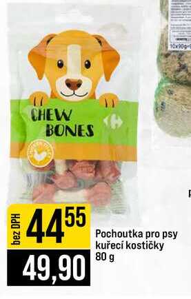 Pochoutka pro psy kuřecí kostičky 80 g
