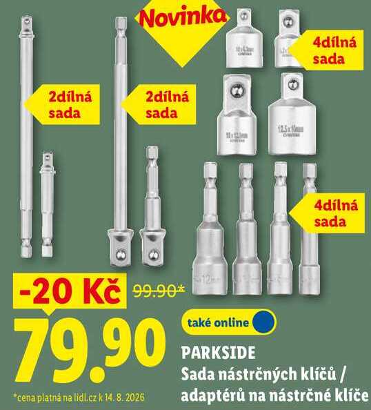 PARKSIDE Sada nástrčných klíčů / adaptérů na nástrčné klíče