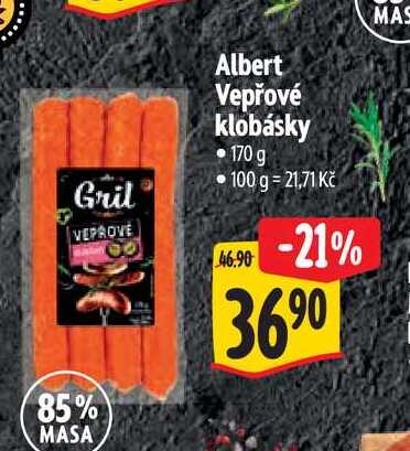   Albert Vepřové klobásky 170 g 