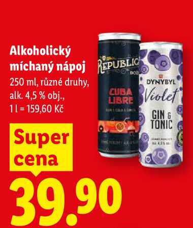Alkoholický míchaný nápoj, 250 ml