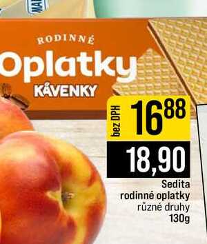 Sedita rodinné oplatky různé druhy 130g