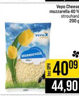 Vepo Cheese mozzarella 40% strouhaná 200 g