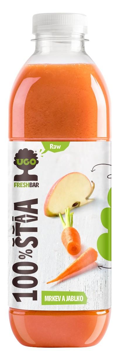 Šťáva UGO mrkev a jablko, 750 ml