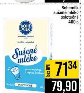 Bohemilk sušené mléko polotučné 400 g