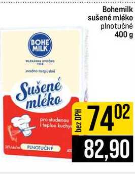 Bohemilk sušené mléko plnotučné 400 g