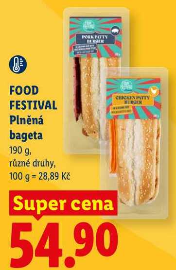 FOOD FESTIVAL Plněná bageta, 190 g