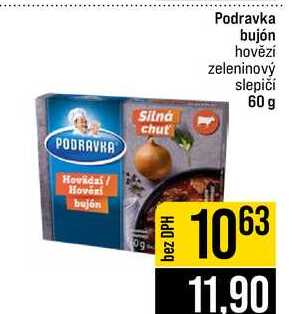 Podravka bujón hovězí zeleninový slepičí 60 g