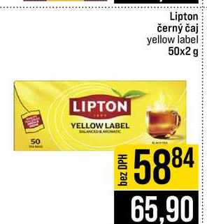 Lipton černý čaj yellow label 50x2 g